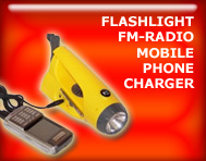 Solar Flashlight FM Radio Phone Charger